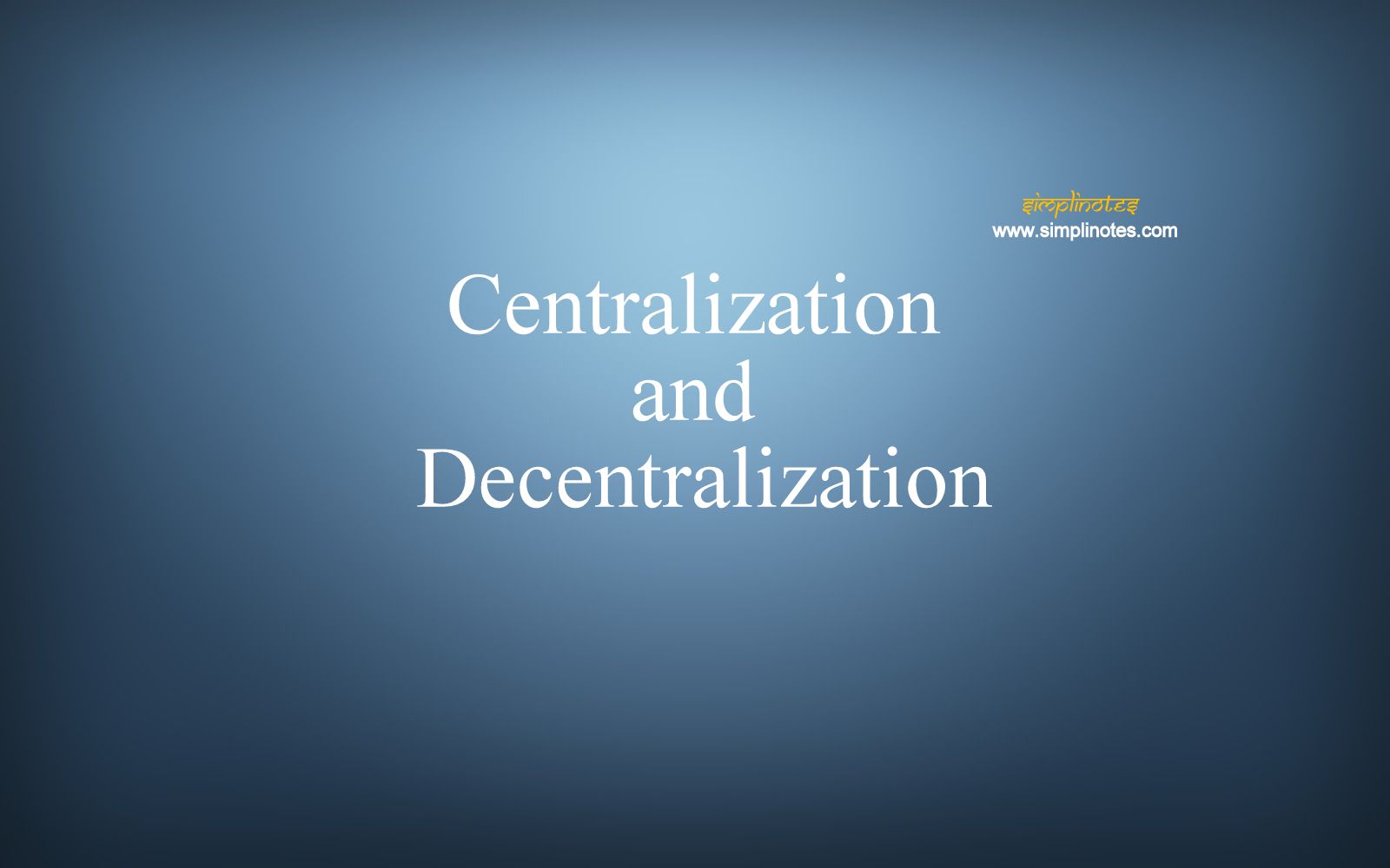 in decentralization subordinates
