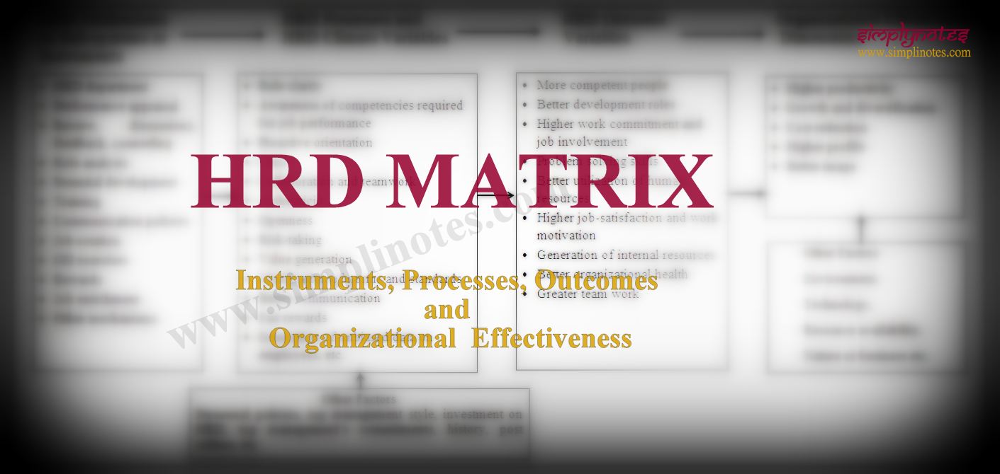 HRD Matrix – Instruments, Processes, Outcomes and Organizational  Effectiveness